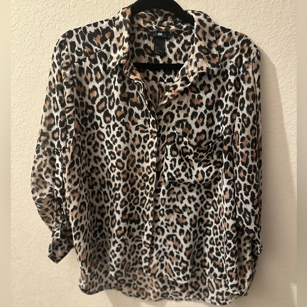 H&M Leopard Blouse